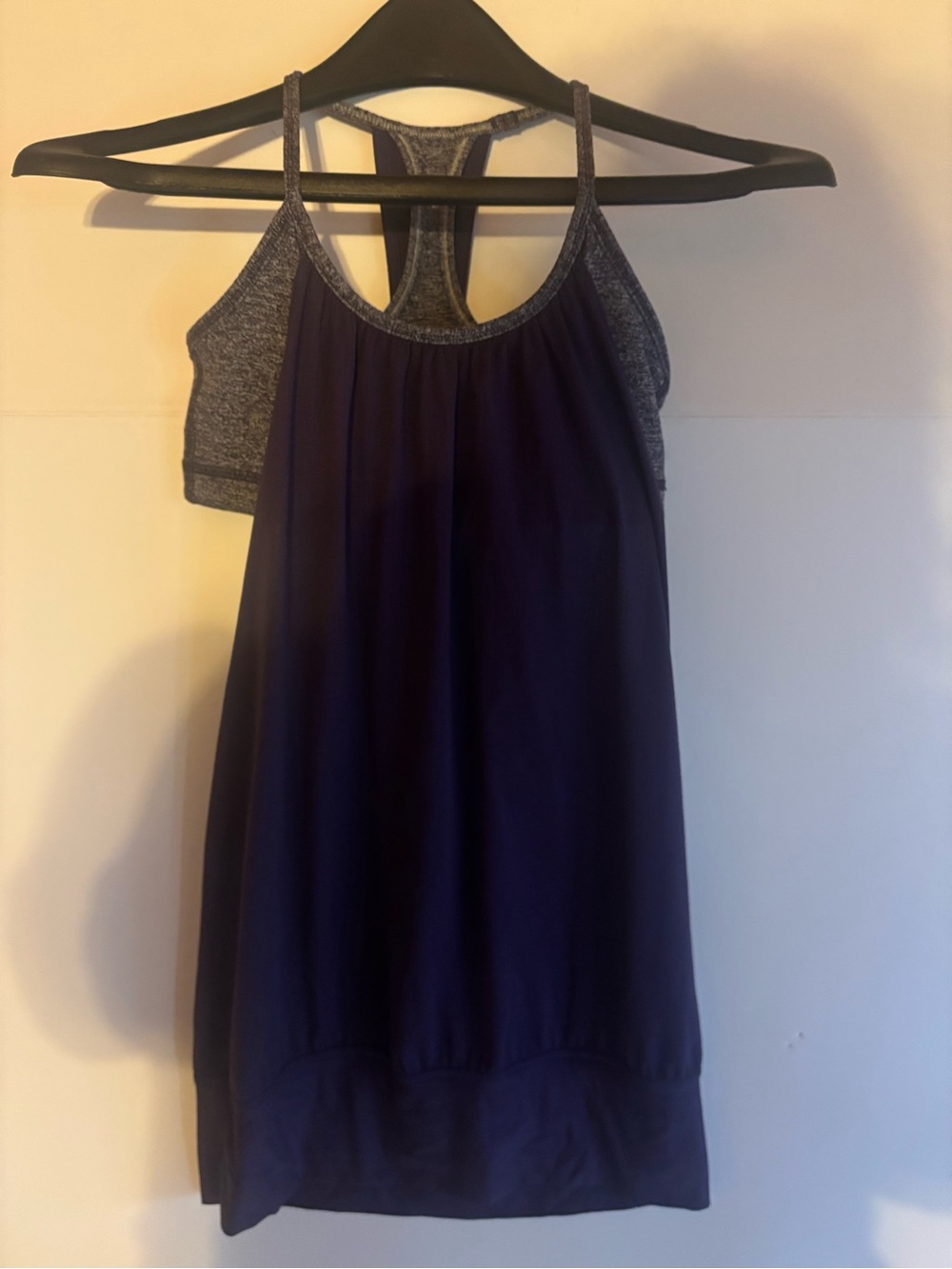 Lululemon Women’s S Purple Racerback Tank Built-In Bra Stretch Athletic